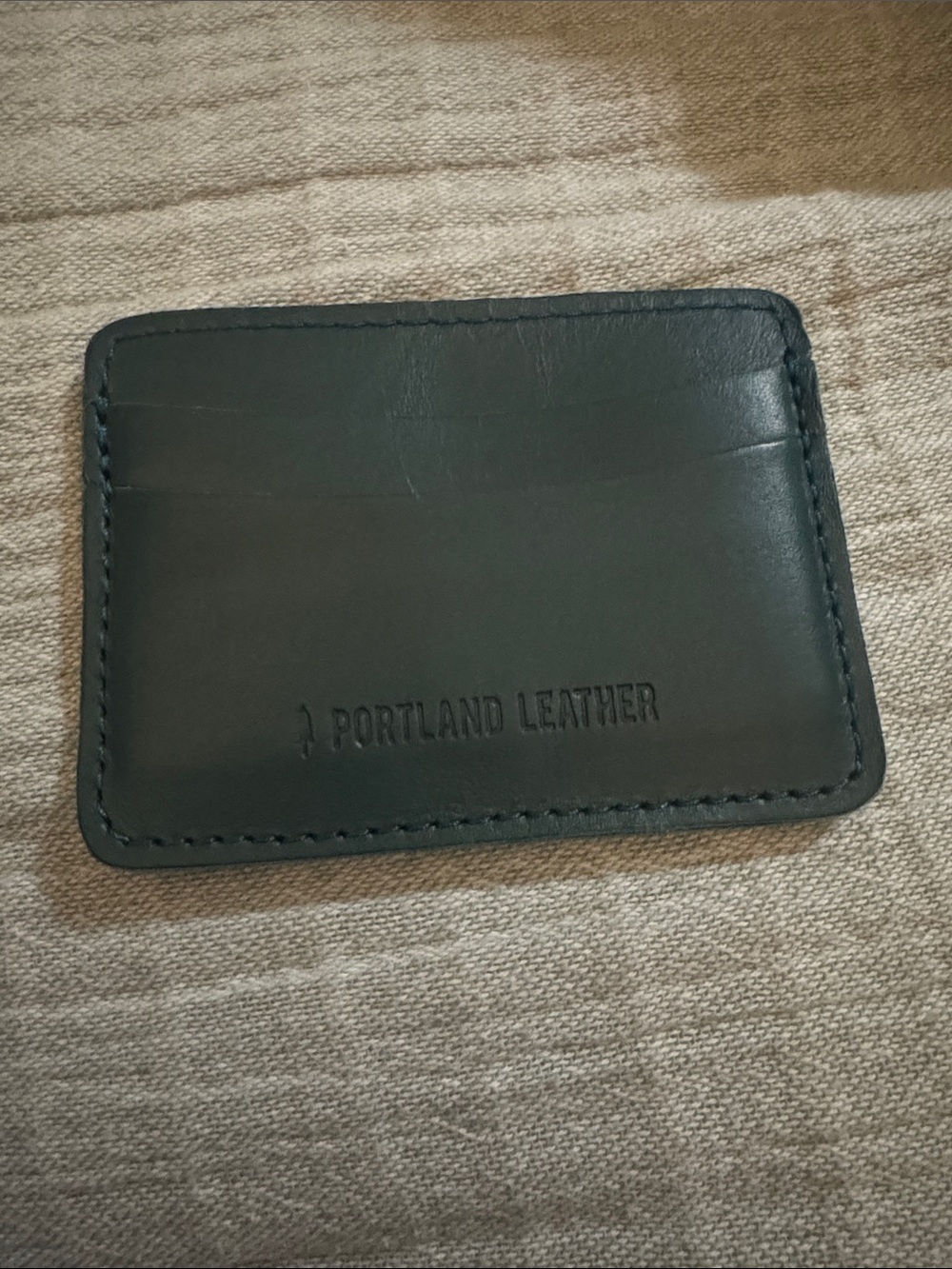 Portland Leather Black Slim Leather Card Sleeve